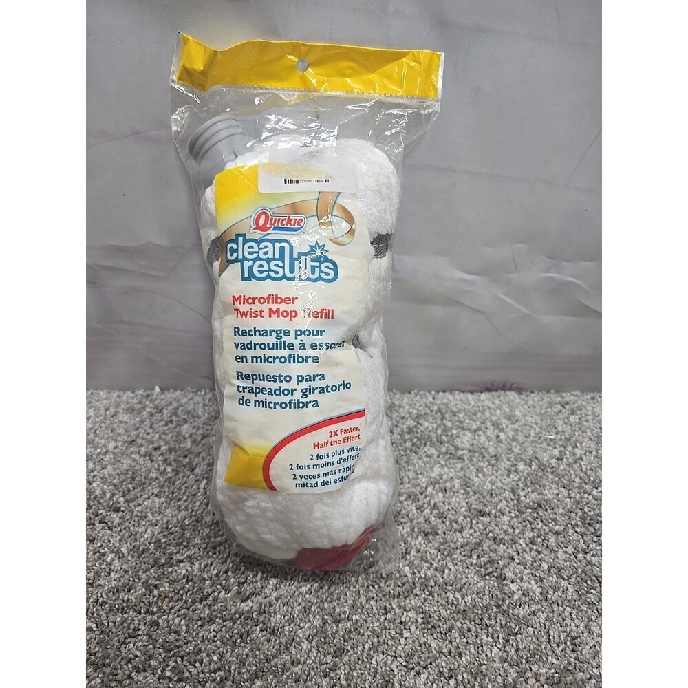 Quickie Clean Results 0362MCR Microfiber Twist Mop Refill NEW